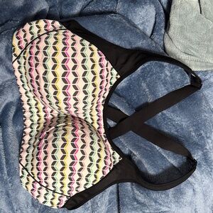 Victoria's Secret Black and Multicolor Bra